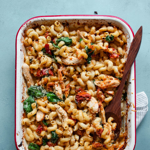 Leah Itsines Creamy Chicken Pasta Bake Recipe