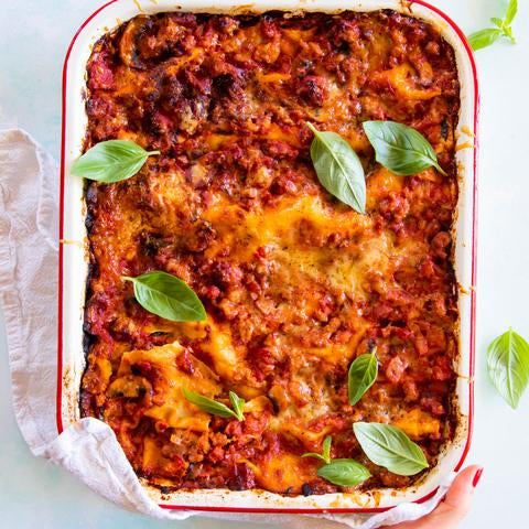 spicy chorizo lasagna