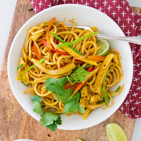 Easy Vegetable Singapore Noodles Recipe