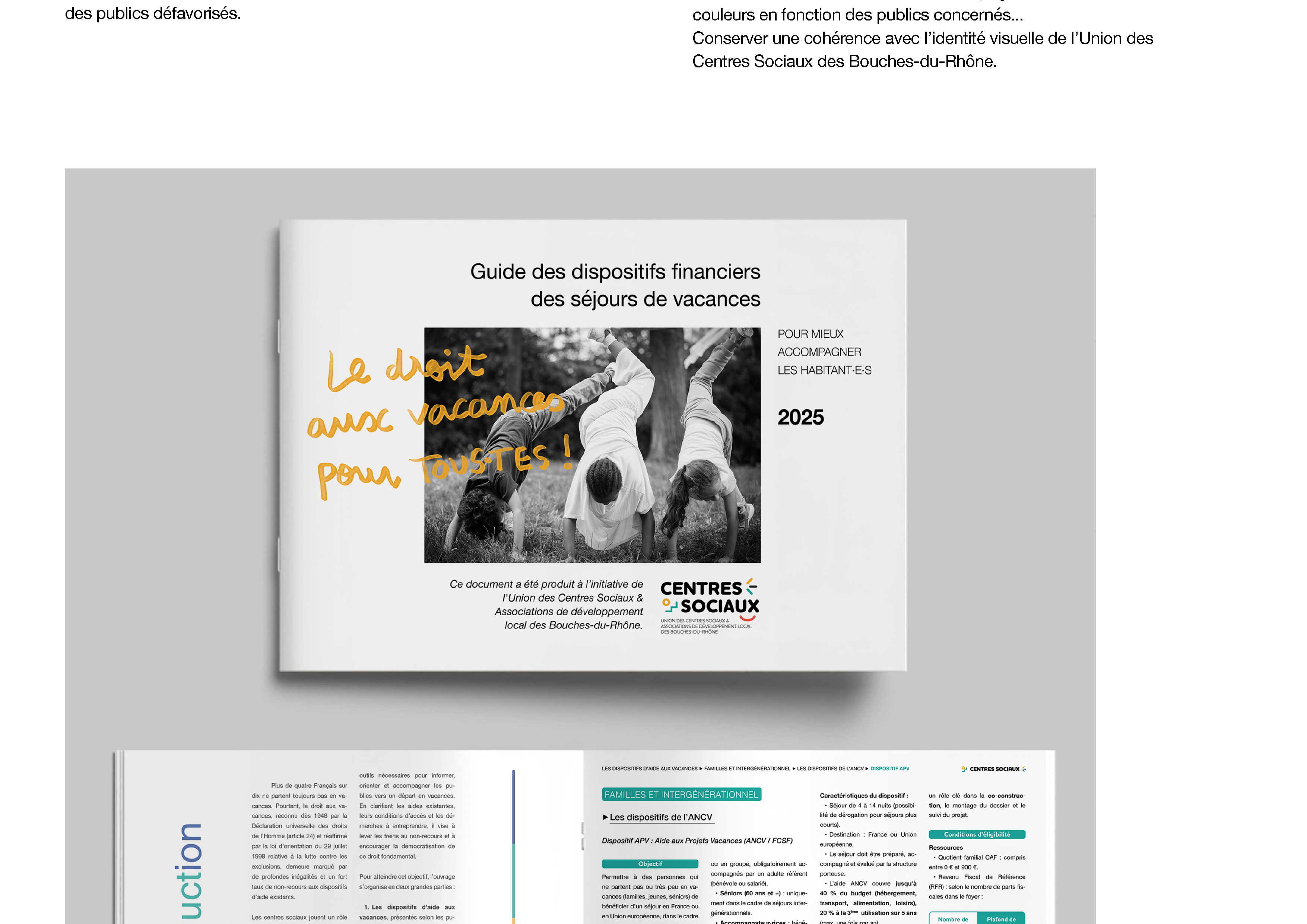 édition, couverture de livret pour centres sociaux