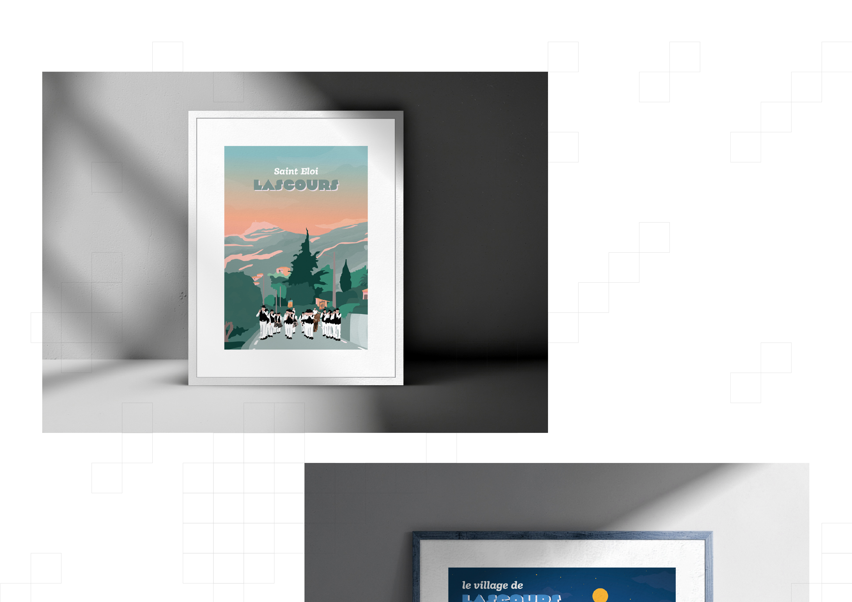 illustration dans un cadre pour lascours