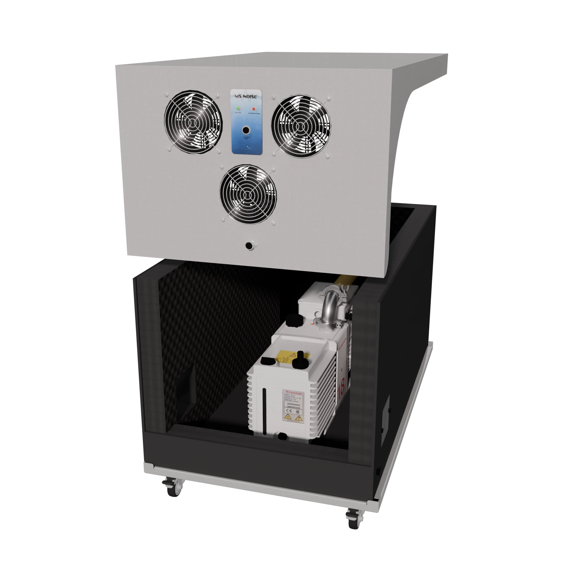 Noise reduction enclosure for vacuum pump