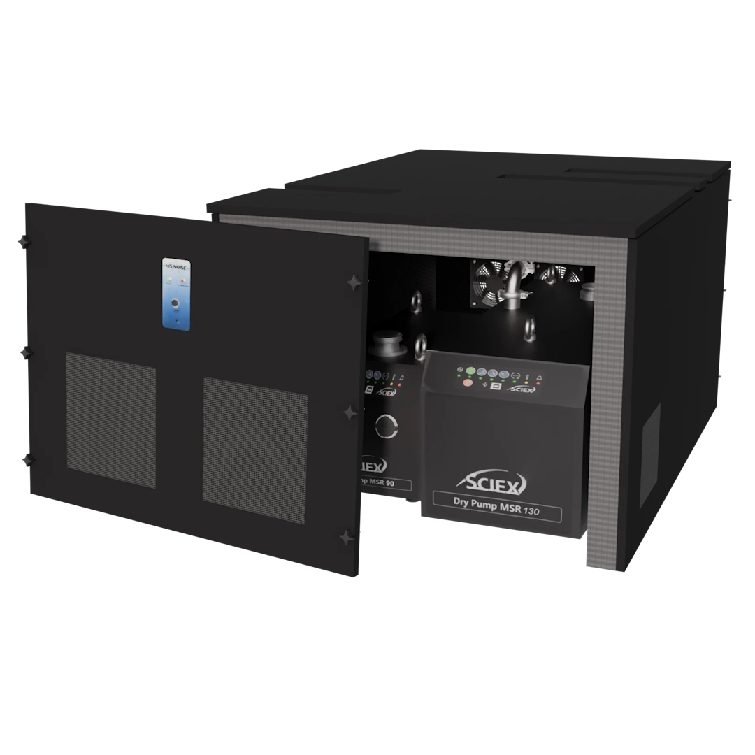 Caja insonorizada para bombas de vacío Sciex