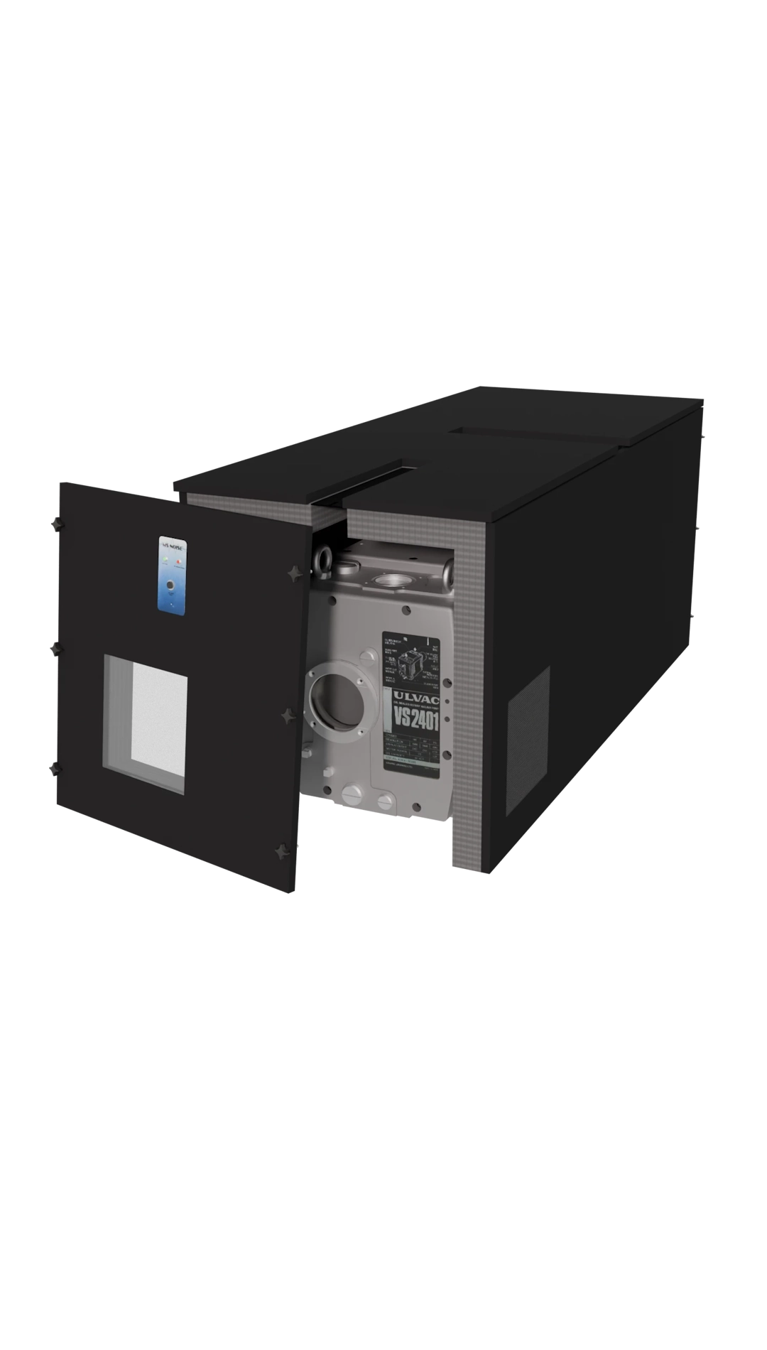 Noise reduction enclosure for Ulvac vacuum pumps