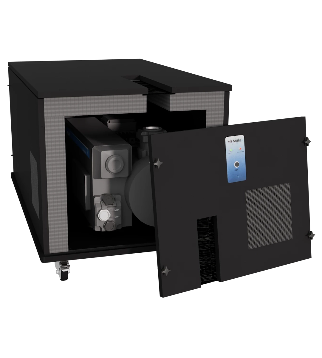 Caja de reducción de ruido para bombas de vacío de paletas rotativas EVP