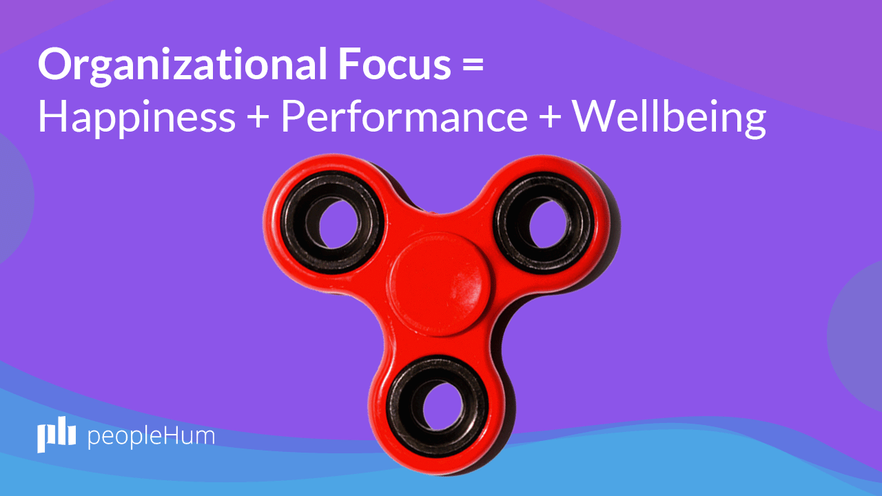 Organizational focus = Happiness + Performance + Wellbeing