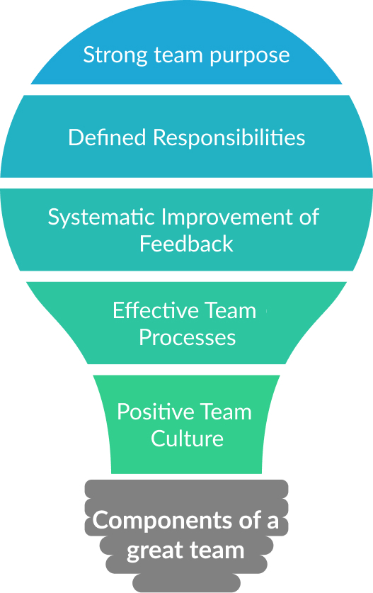 components of a great team infographics by peoplehum