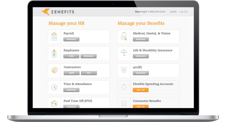 Zenefits Dashboard — Red Herring