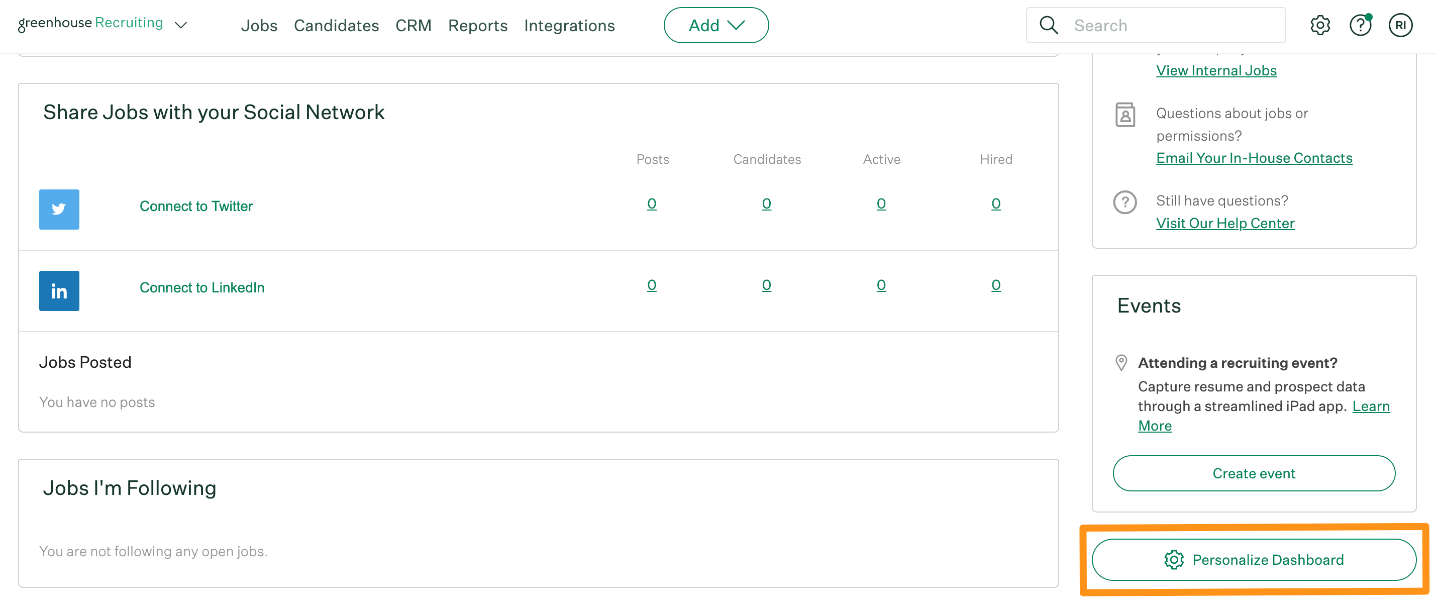 Personalize your Greenhouse Recruiting dashboard – Greenhouse Support