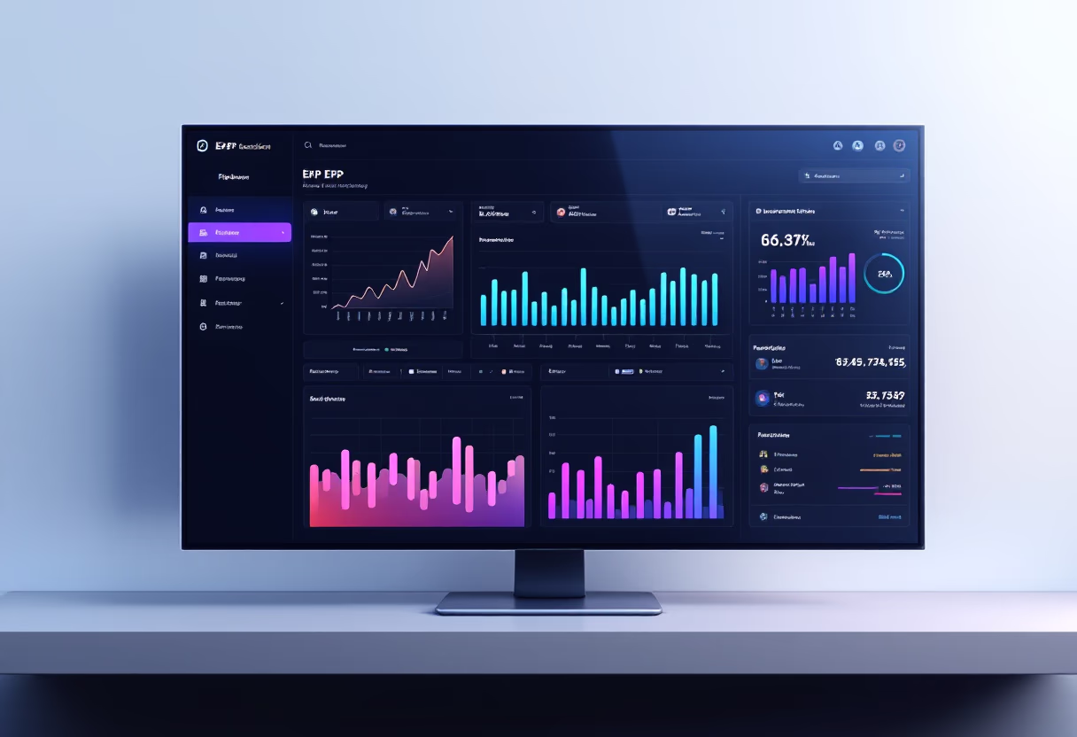 [interface] screenshot of the dashboard interface (for an erp company)