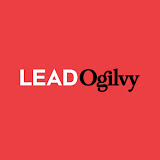 Logo with the text 'LEADOgilvy' in white and black on a red background.