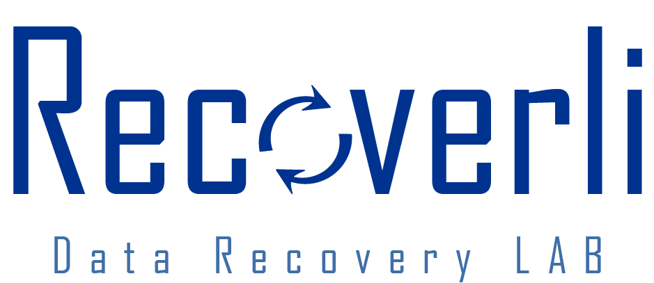 Recoverli logo with circular arrows forming the letter 'o' and the text 'Data Recovery LAB' below.