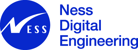 Ness Digital Engineering logo with a stylized 'N' inside a blue circle and the company name in blue text.