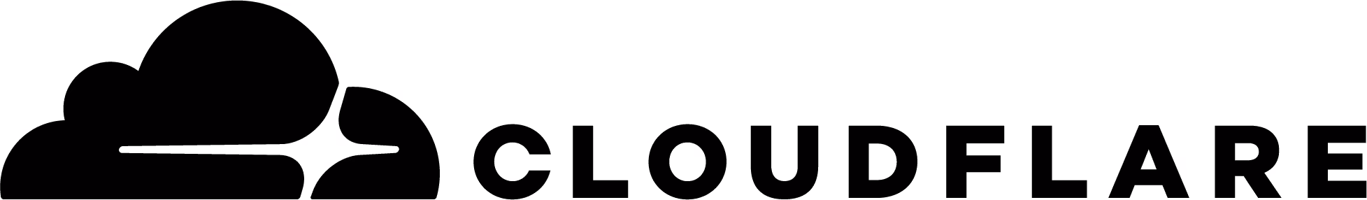 Cloudflare company logo showing a stylized cloud icon followed by the text 'CLOUDFLARE' in bold uppercase letters.