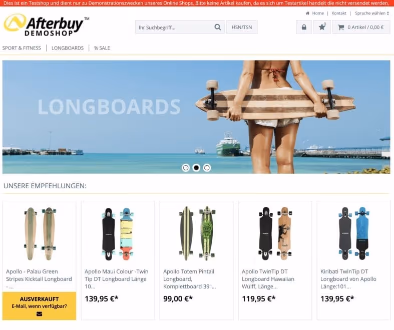 Der Afterbuy Online-Shop