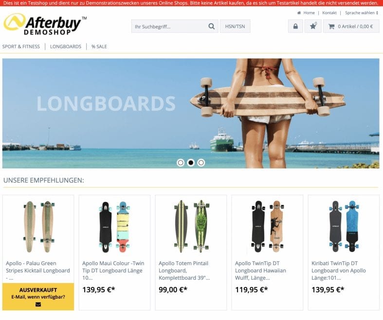 Der Afterbuy Online-Shop