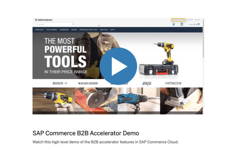 Onlineshop Software von SAP: SAP Commerce Cloud 
