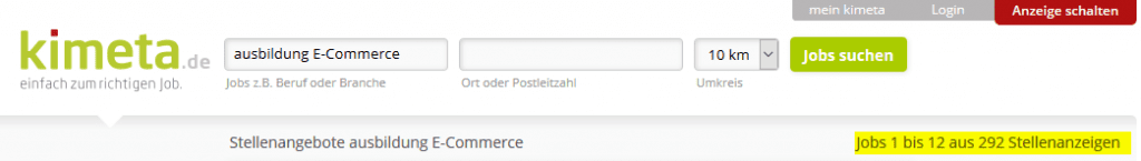 Ausbildungsstellen für Kaufleute im E-Commerce