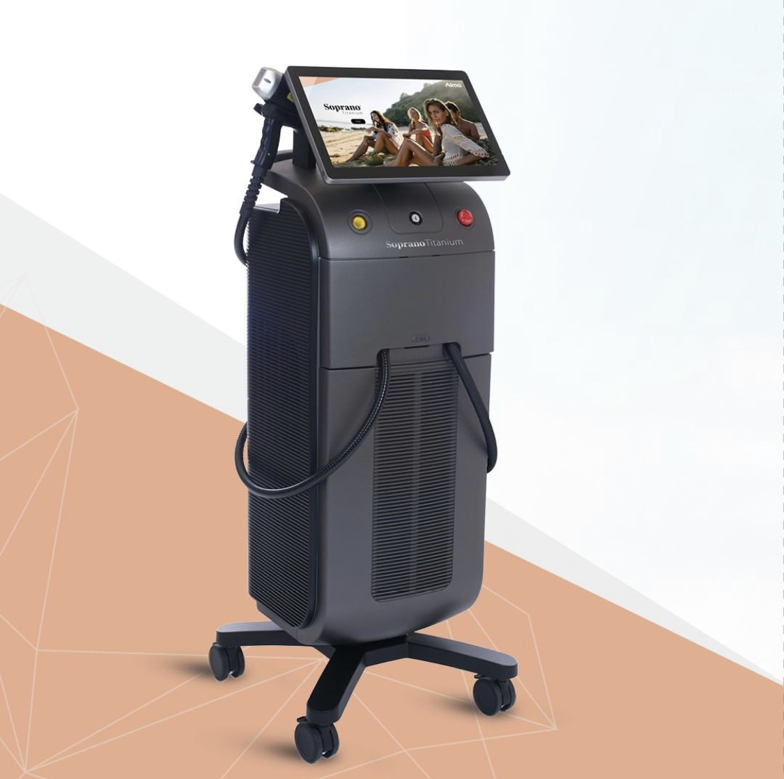 Bilde av Soprano Titanium lasermaskin brukt for hårfjerning. Moderne teknologi for effektiv og smertefri behandling.