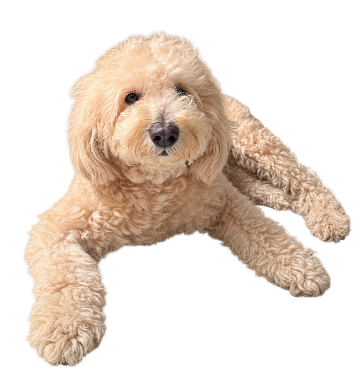 Winston, the cream Goldendoodle who inspired Wnstn