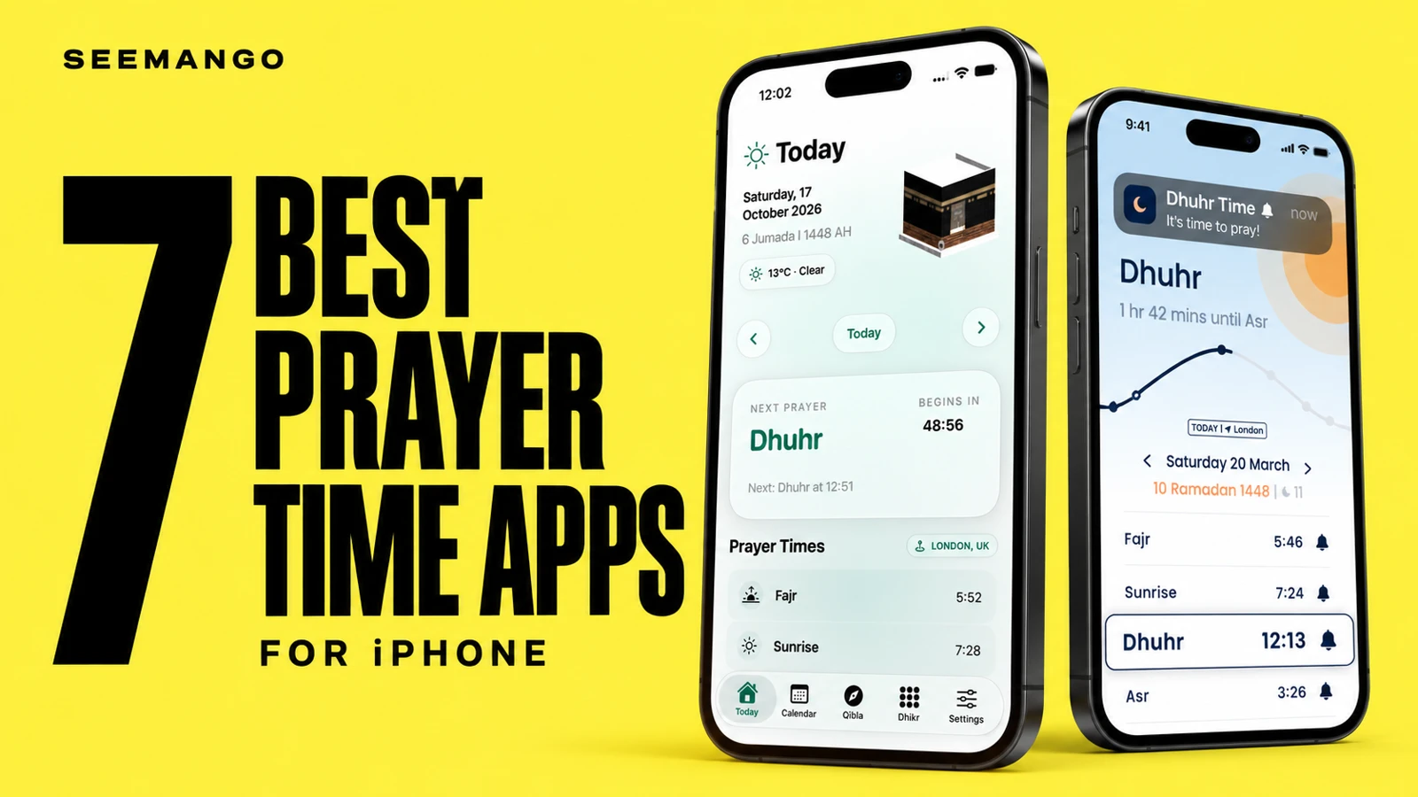 7 Best Prayer Time Apps for iPhone in 2026