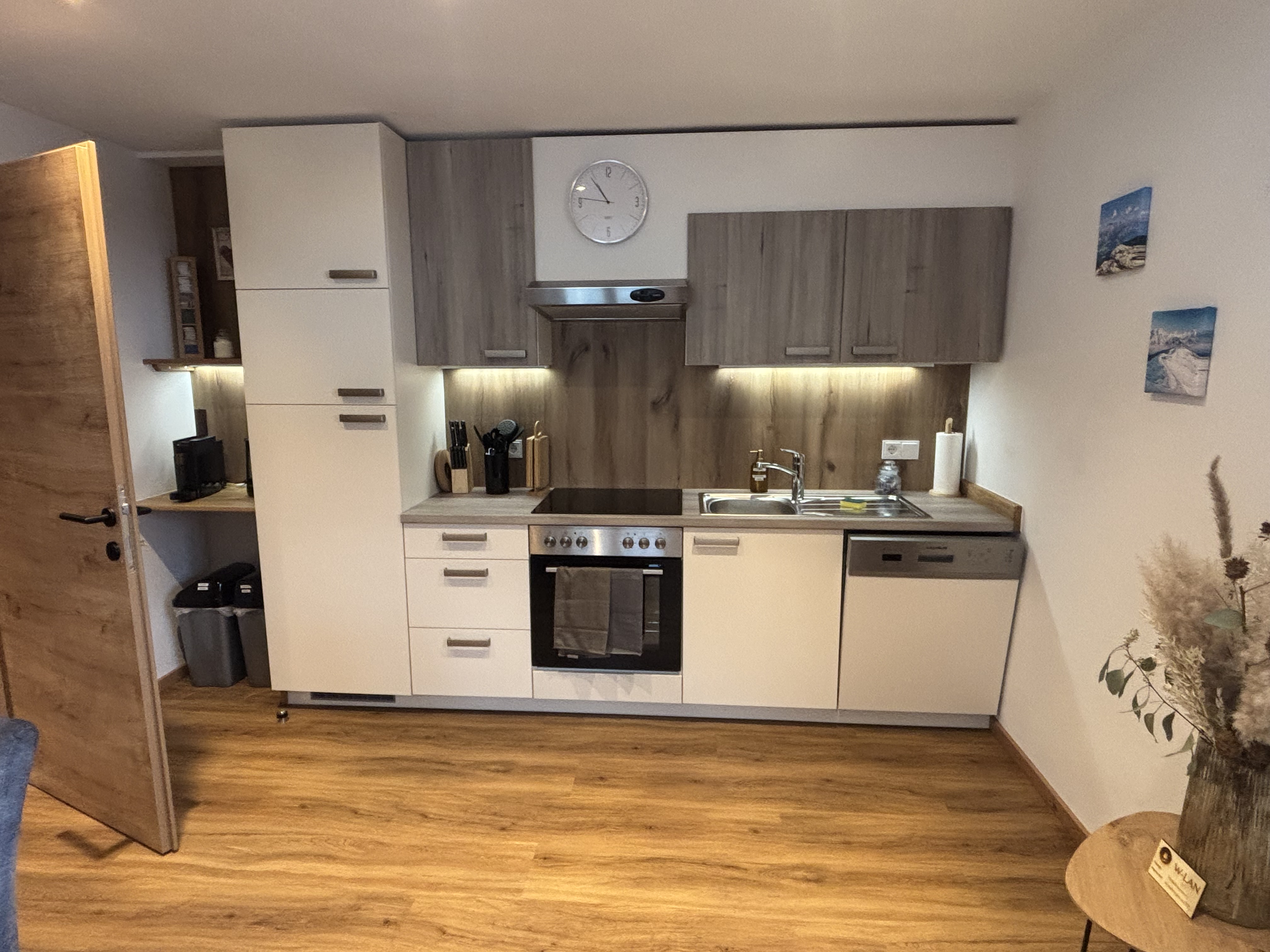 Küche zum gemütlichen gemeinsamen kochen in unserem Appartement