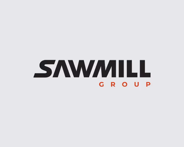 Sawmill Group logo with 'SAWMILL' in black uppercase letters and 'GROUP' in smaller red uppercase letters below.