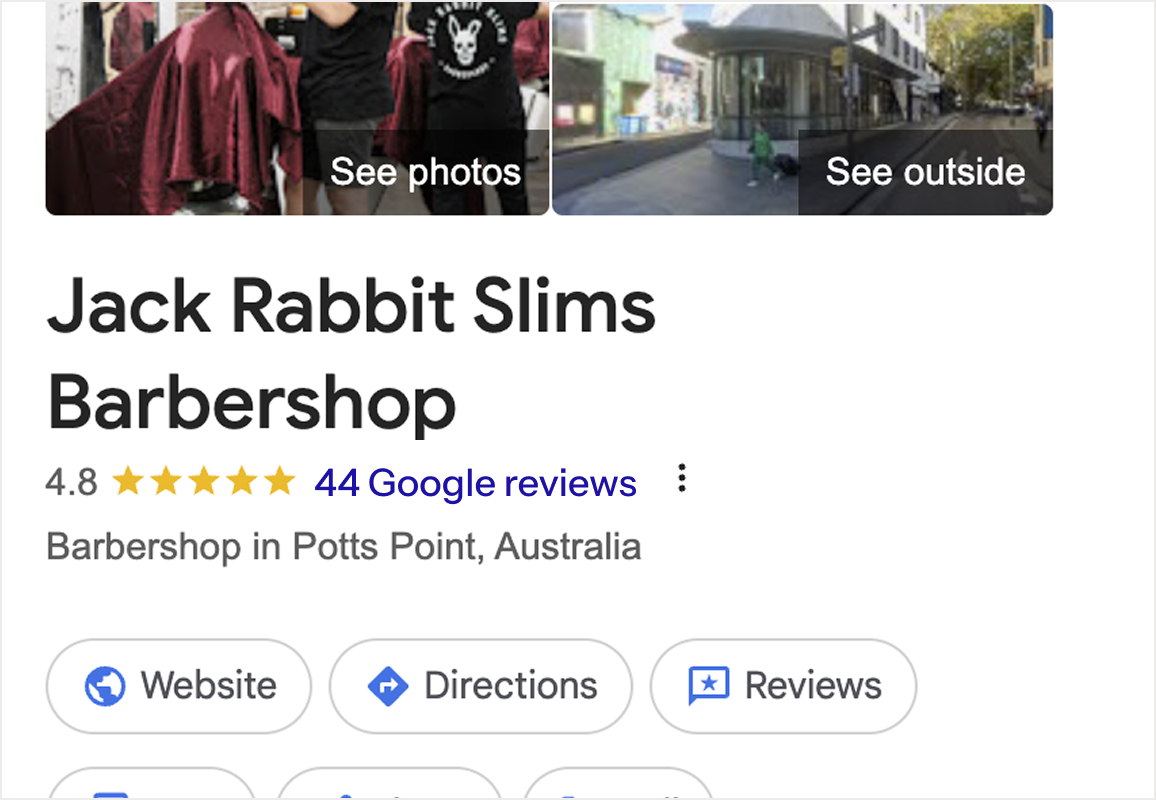 Jack Rabbit Slims Barbershop. 200 Google Reviews, 4.8 rating
