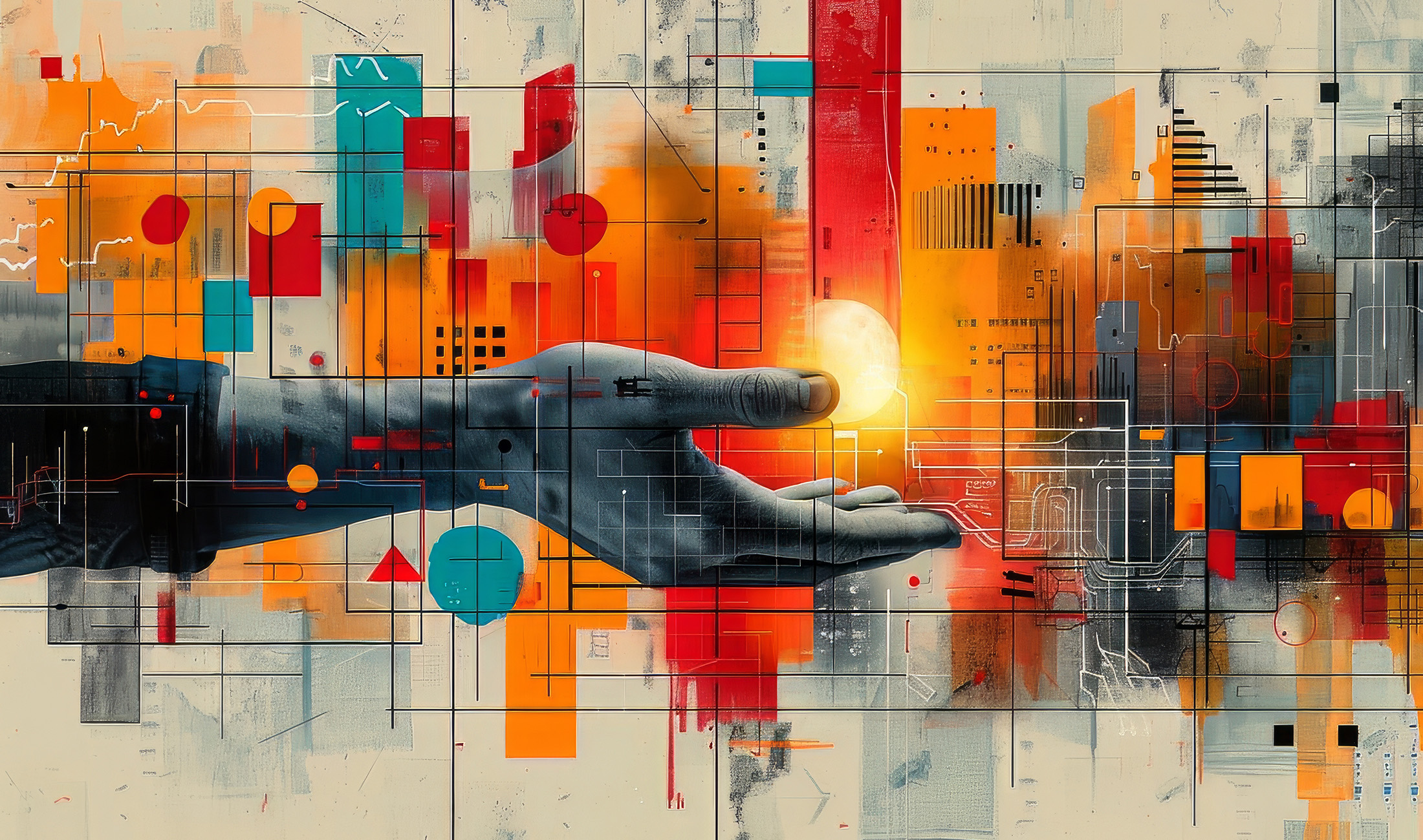 Stylistic Image of a hand holing a ball of light that represents a creative idea