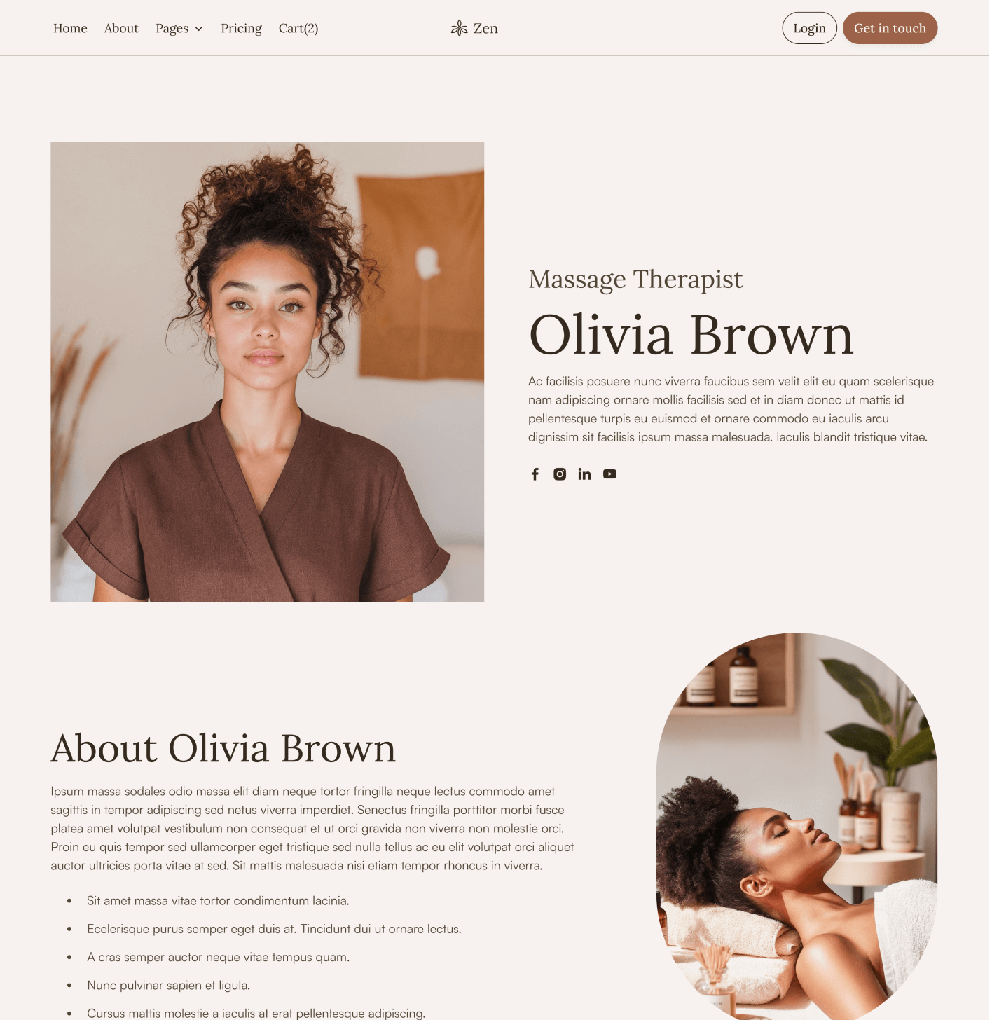 Zen - Team Single Page - Zen Spa Massage Webflow Template