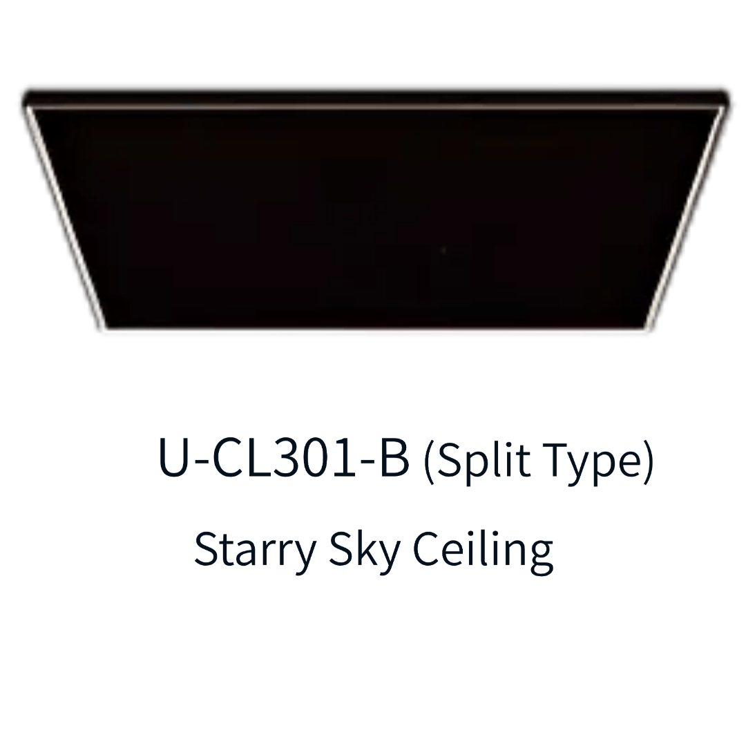 Rectangular panel with embedded star-like lights creating a starry sky ceiling effect.