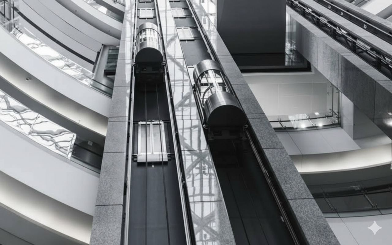 passenger elevator in a mall
