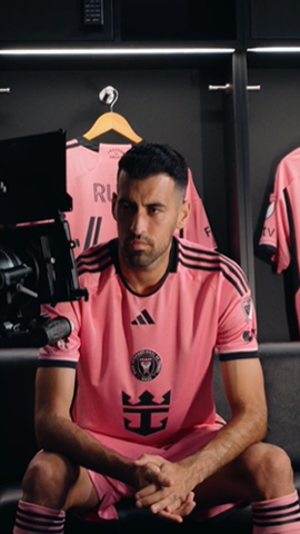 Image of Inter Miami CF player sitting inside the locker room.