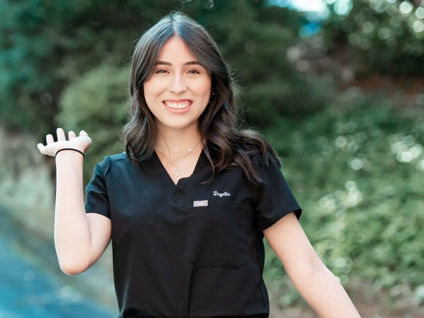 Team member smiling