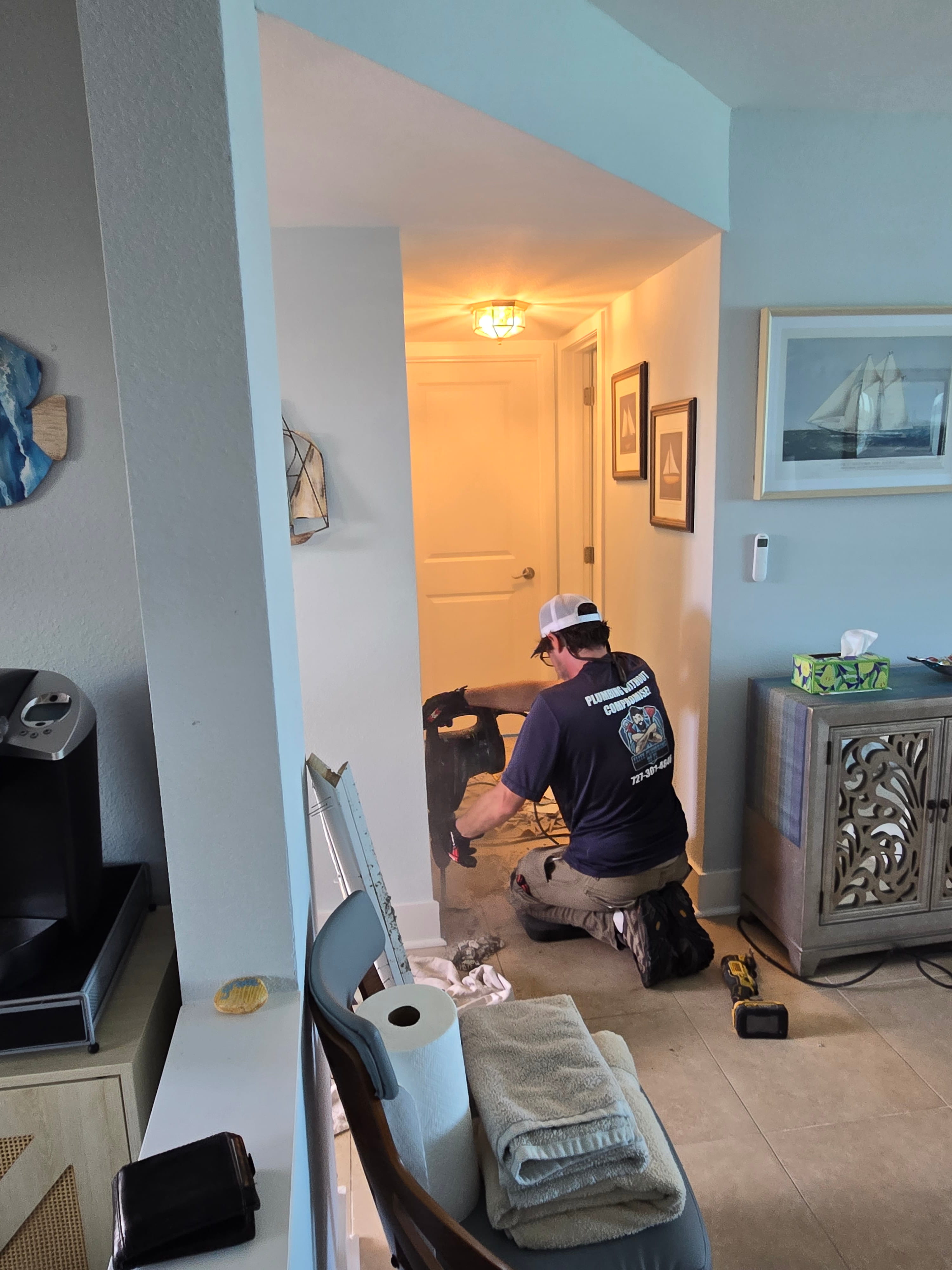 plumbers working on an installation