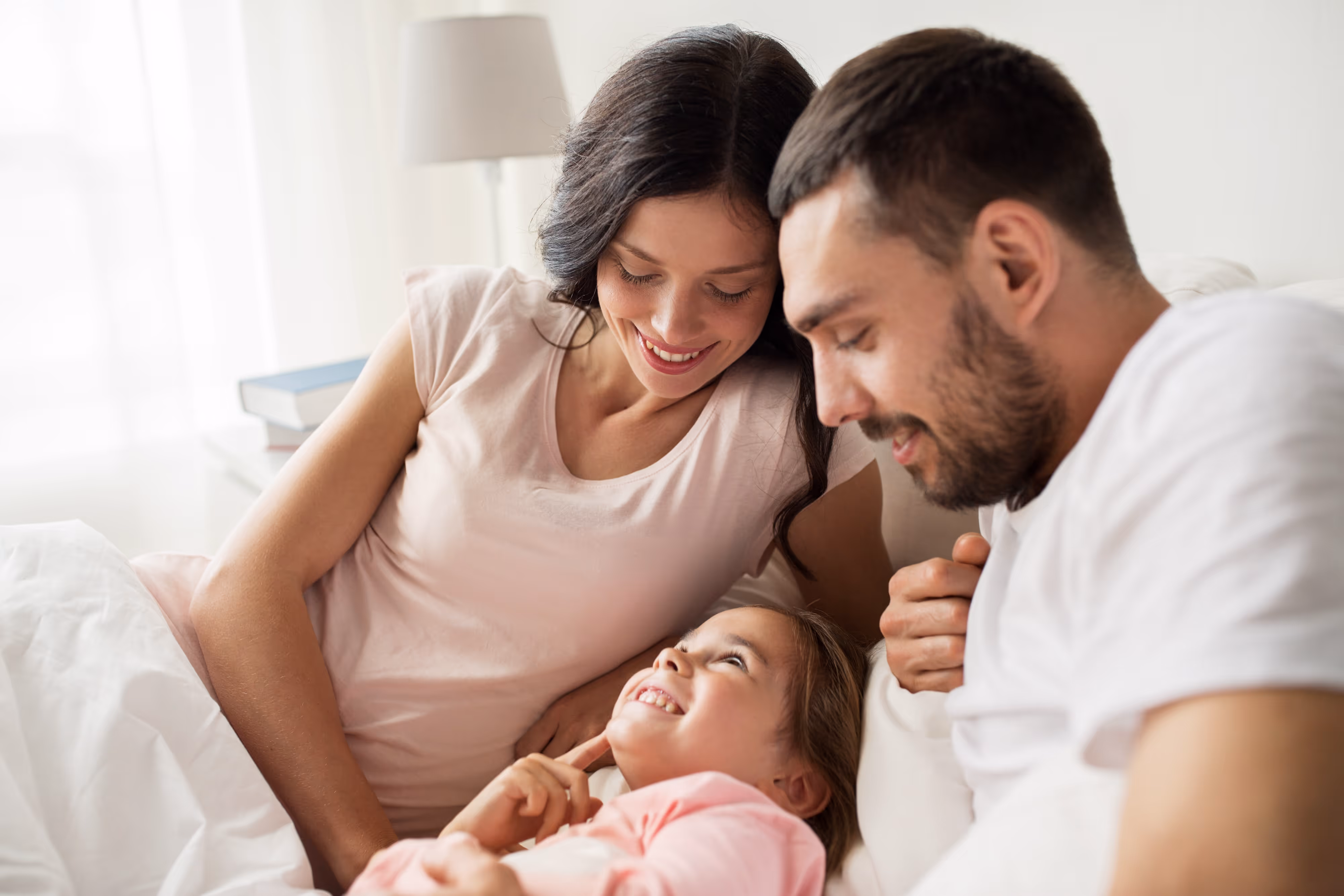 Couple with Child Stock Photo
