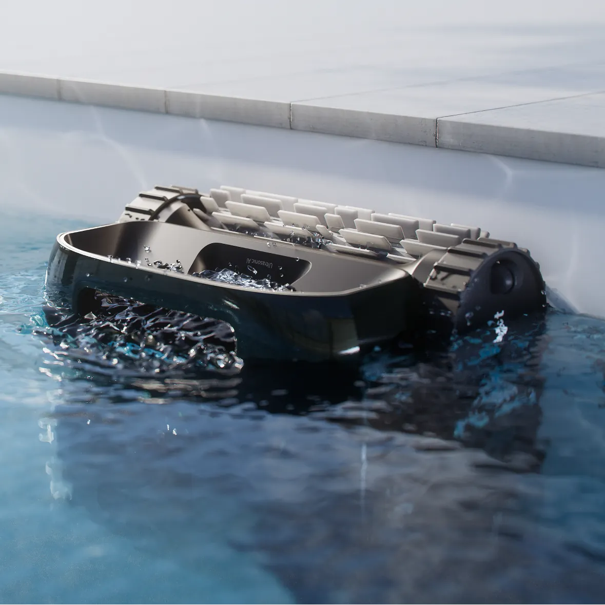 beatbot ai powered robot coming out of the water