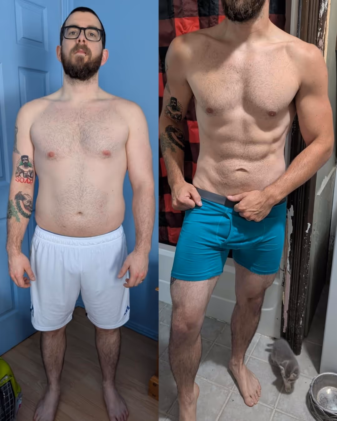 Transformation d'un homme complètement nouveau : il possède un corps musclé.