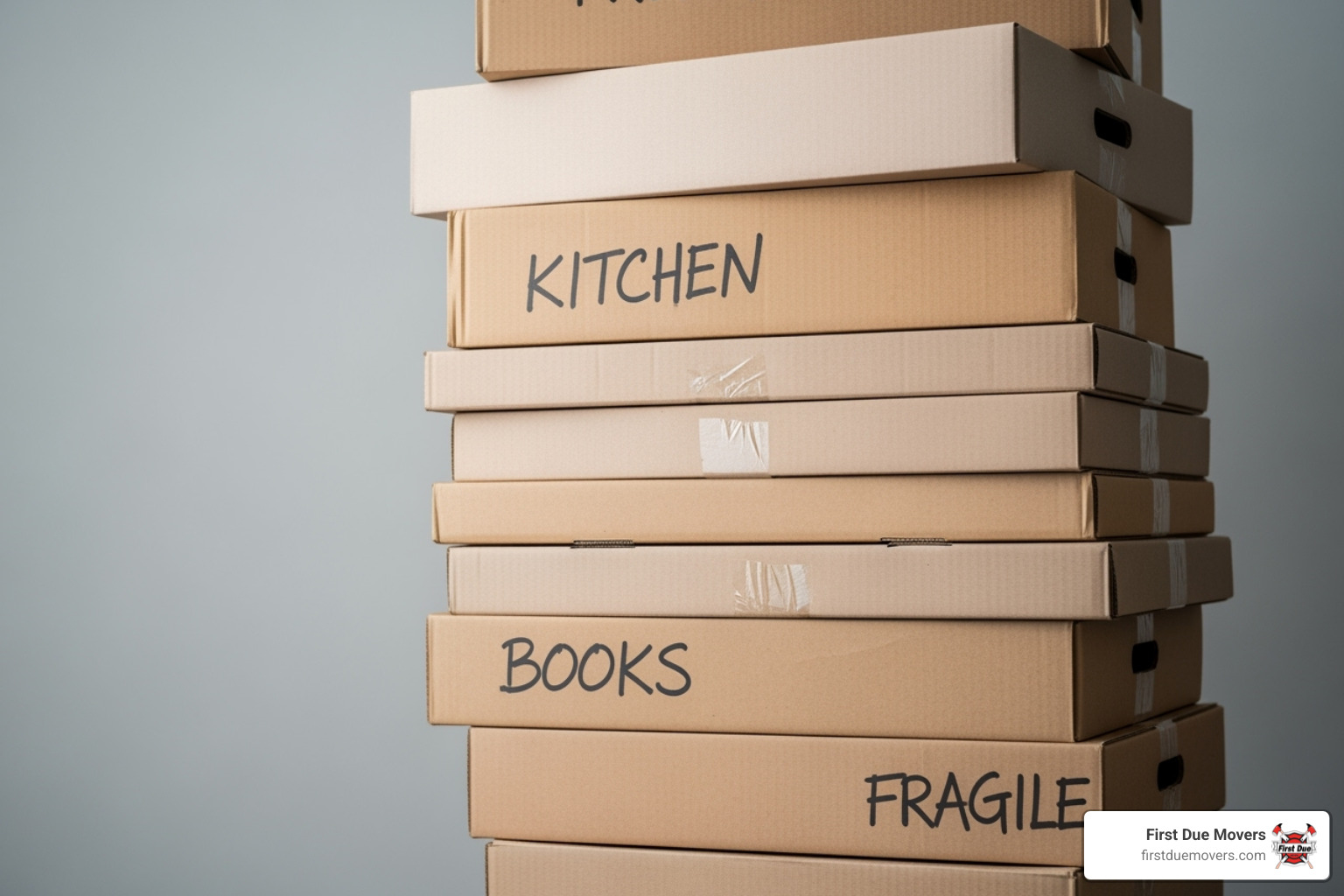 Stack of clean, used cardboard boxes - affordable moving supplies in seattle wa