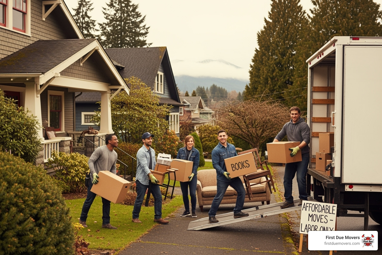 Neatly packed moving truck interior - affordable labor-only moves in seattle wa