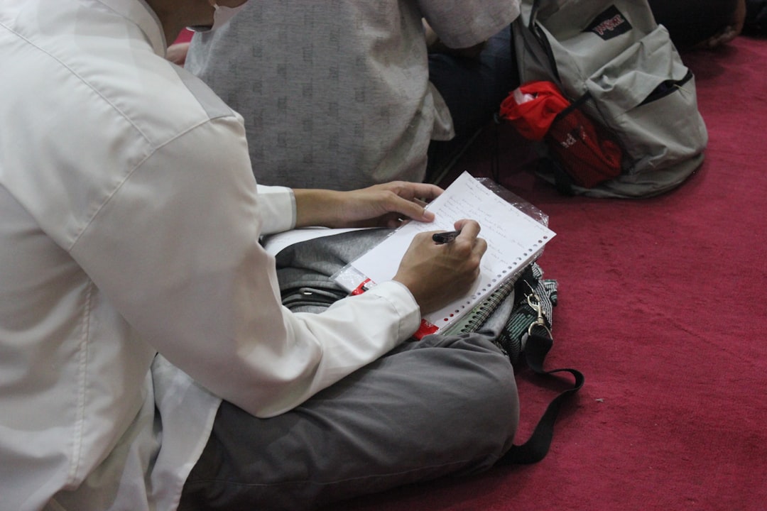 person reflecting or journaling - fire service values