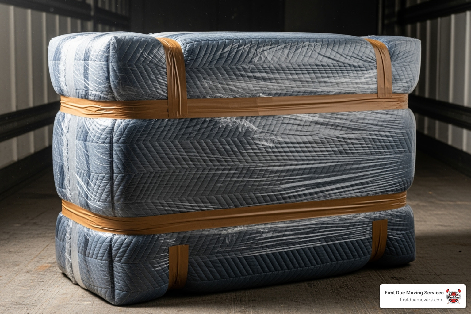 properly wrapped piece of furniture - trustworthy moving company