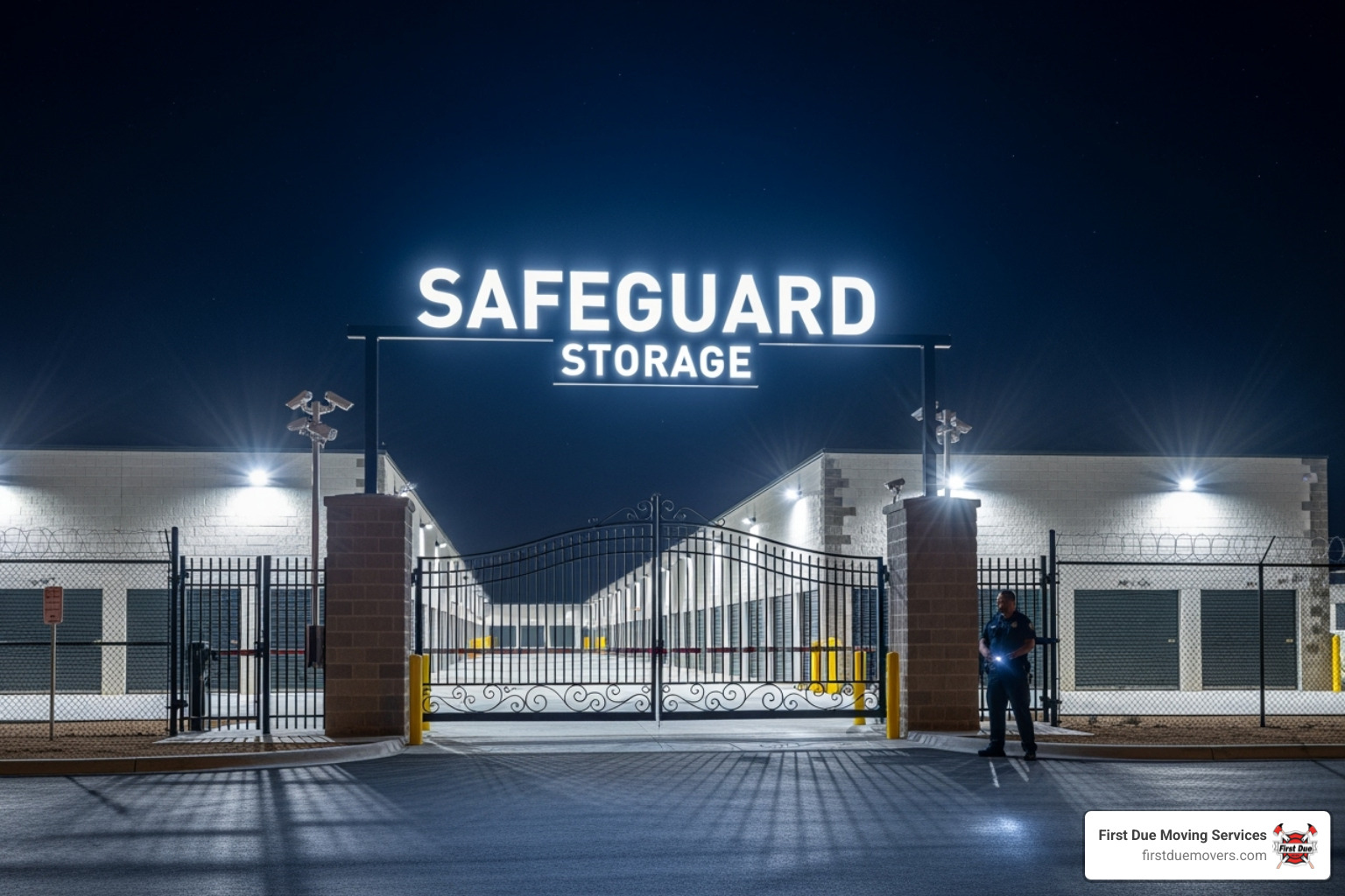 secure, well-lit storage facility with a gated entrance - seattle mini storage