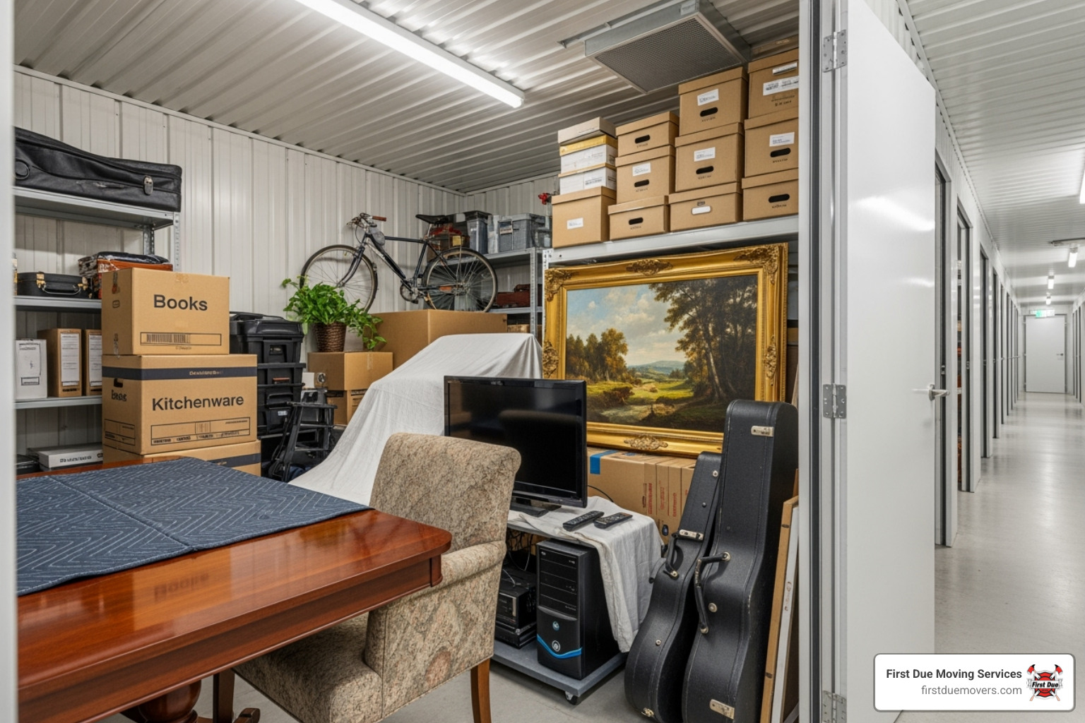 items that benefit from climate control like wooden furniture, electronics, and artwork - seattle mini storage