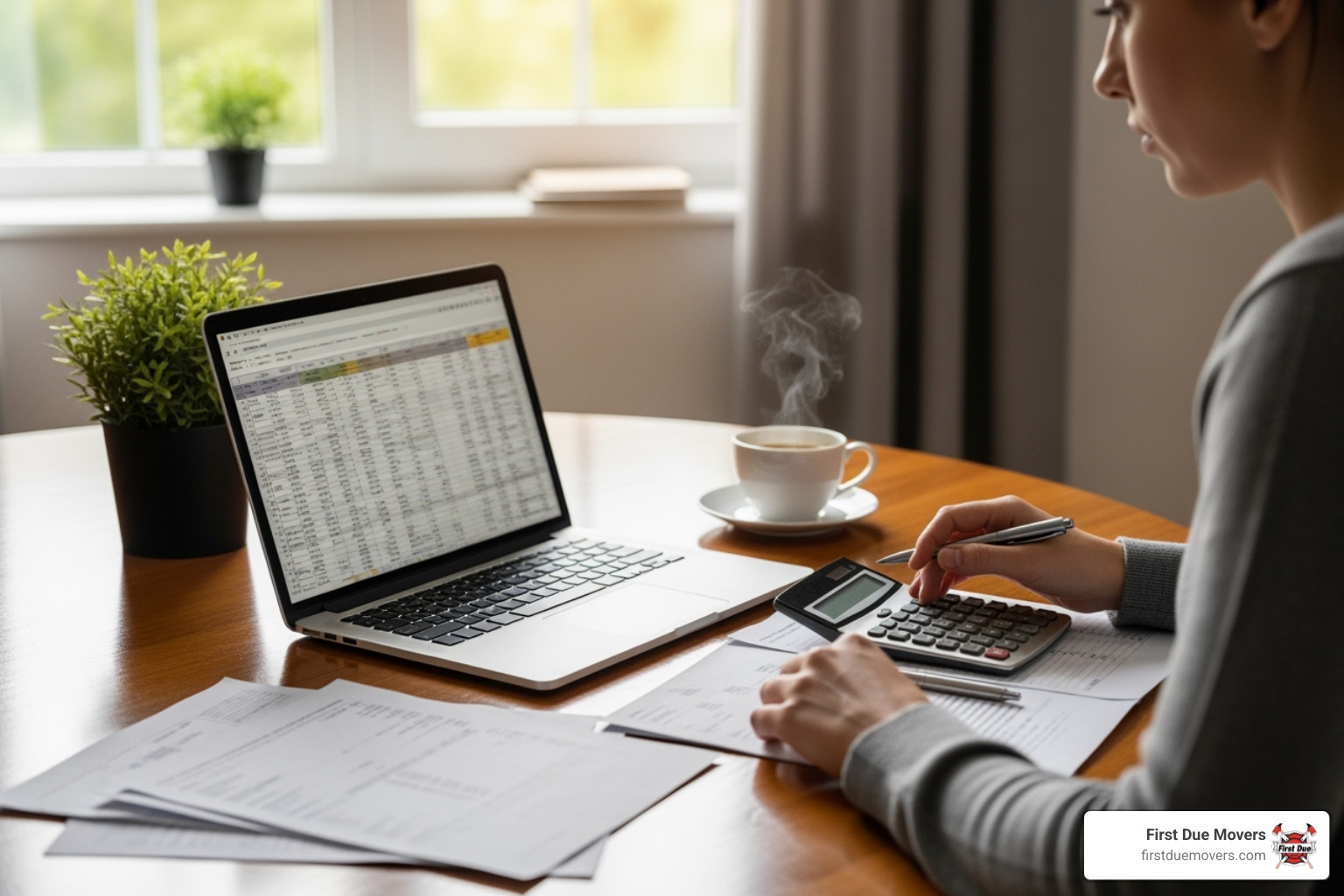 Person reviewing a budget for a move - affordable labor-only moves in seattle wa