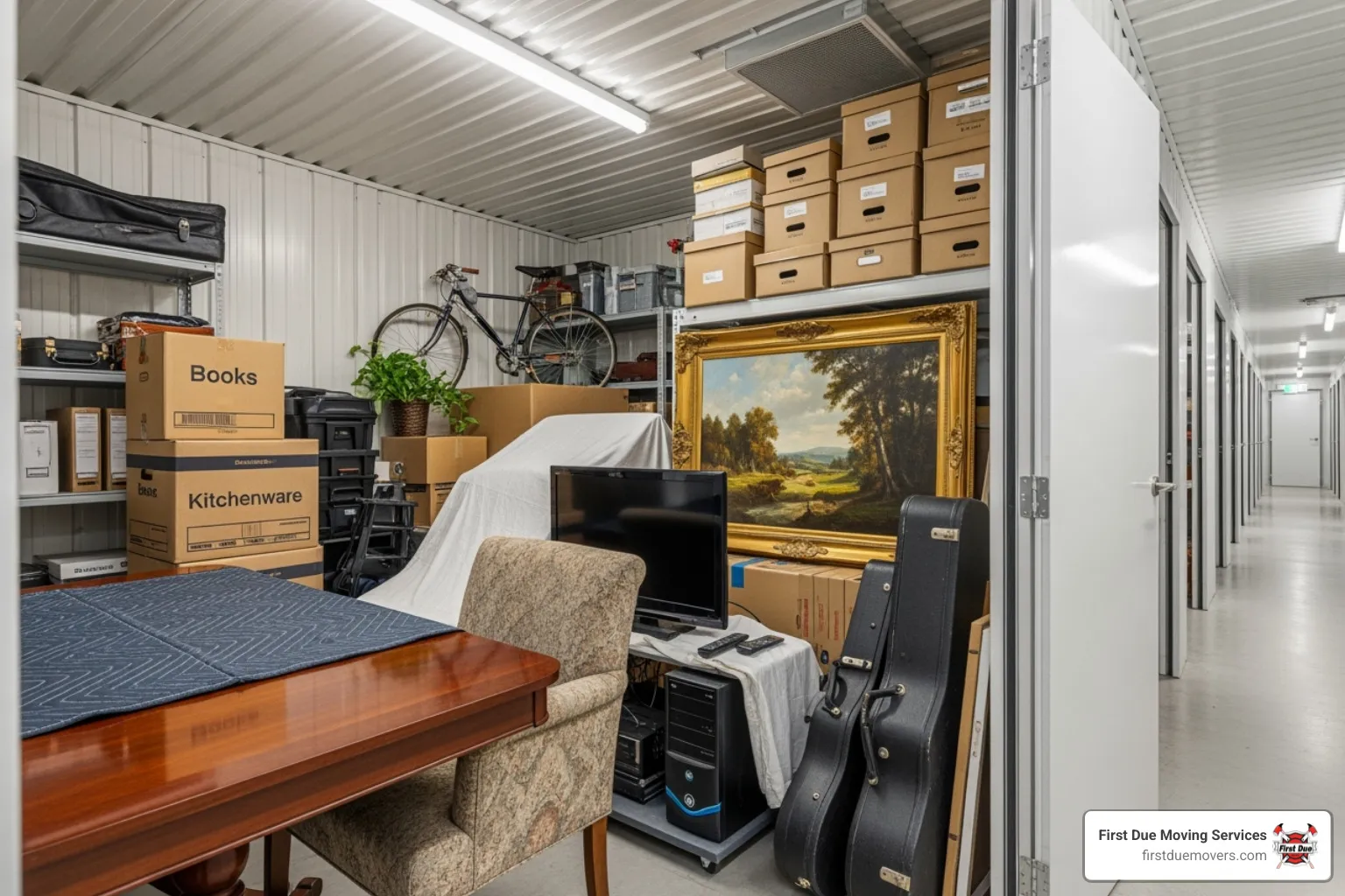 items that benefit from climate control like wooden furniture, electronics, and artwork - seattle mini storage