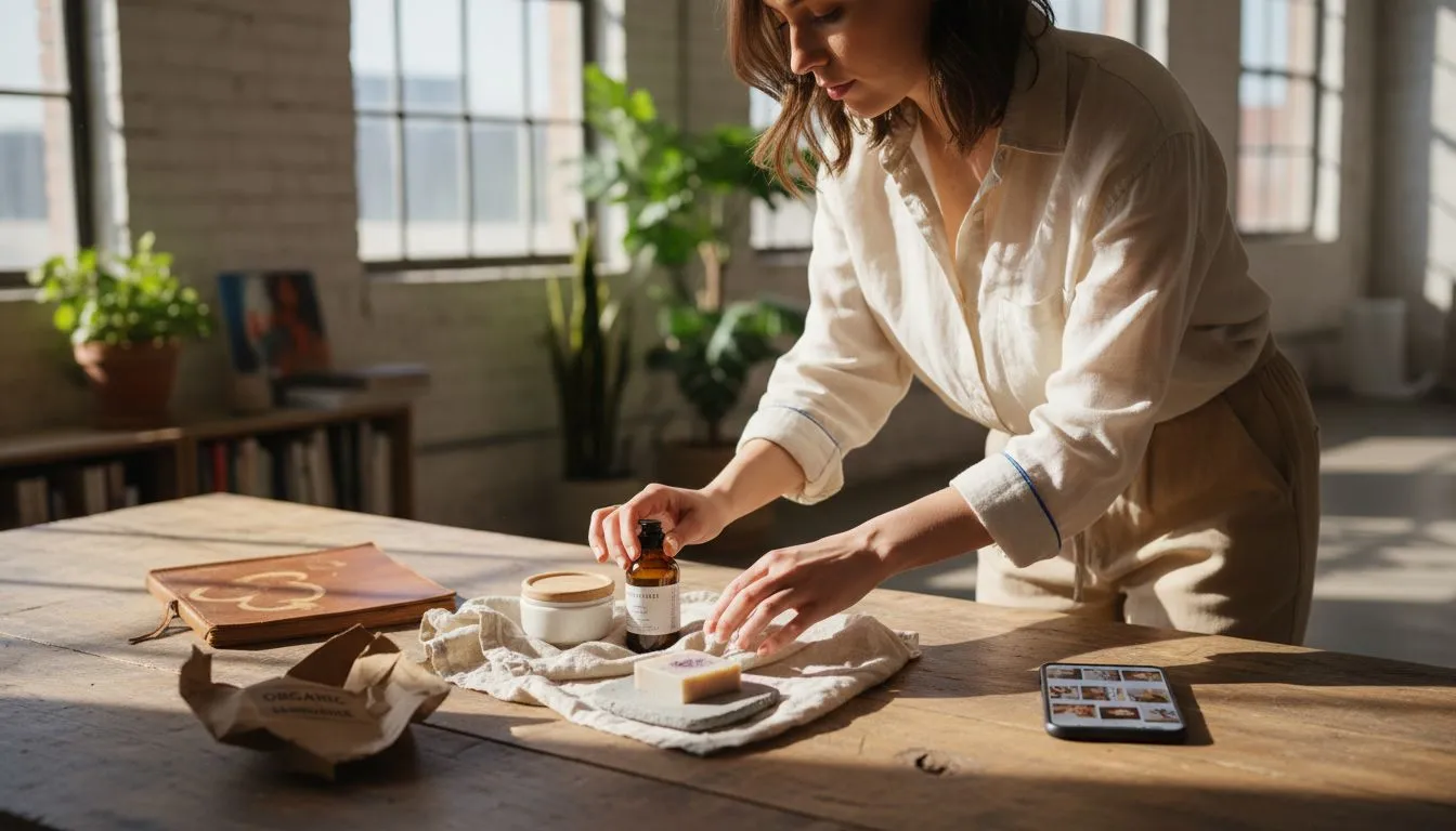 Photographer arranging Amazon product shoot