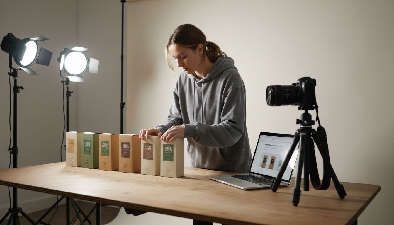 Specialist prepares Amazon product photography