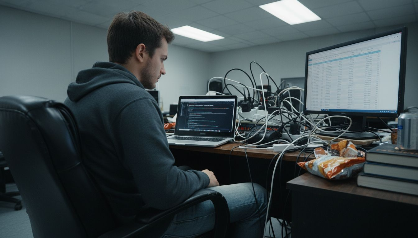 Person setting up ecommerce analytics tracking