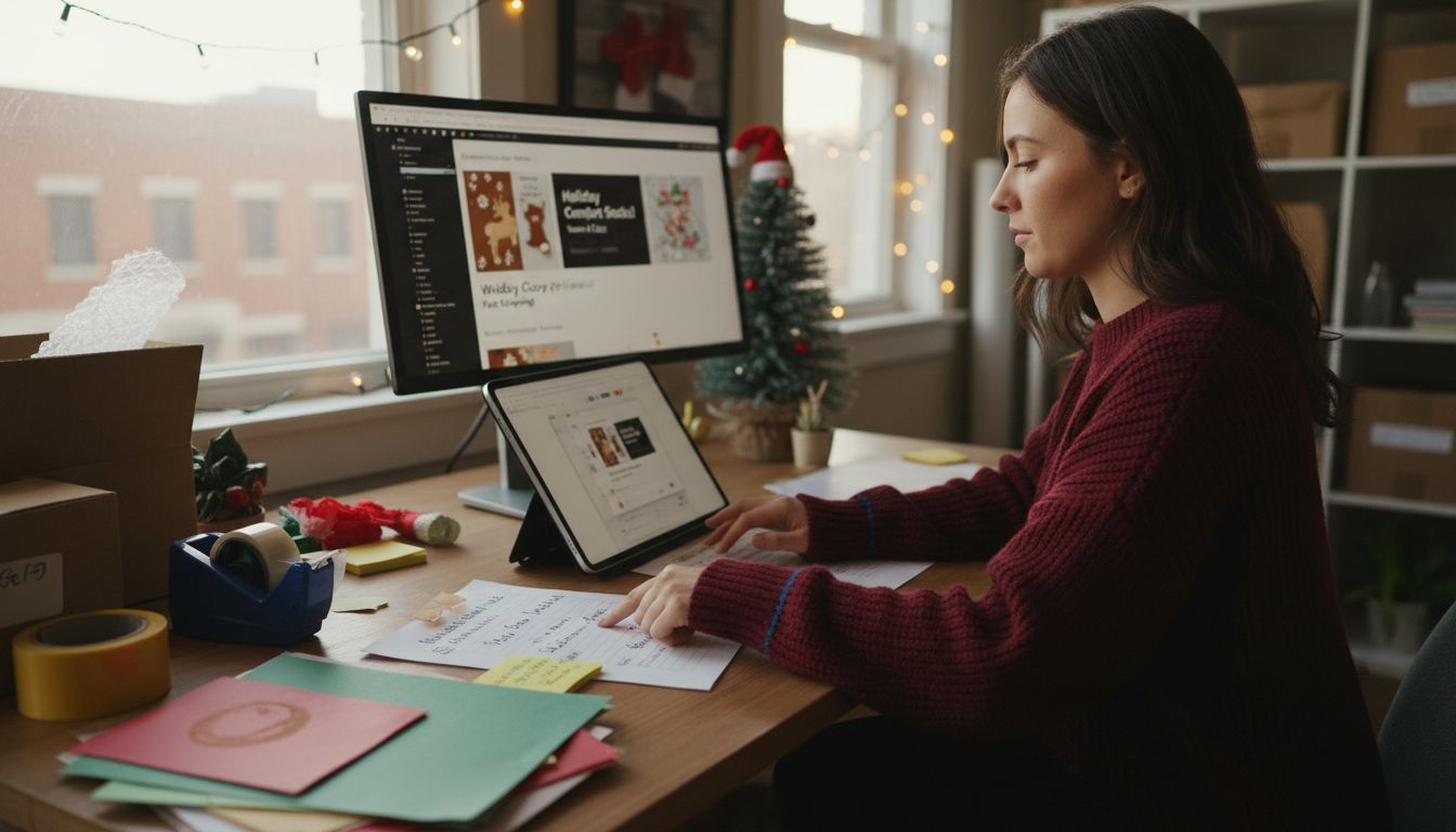 Specialist updating holiday product listings